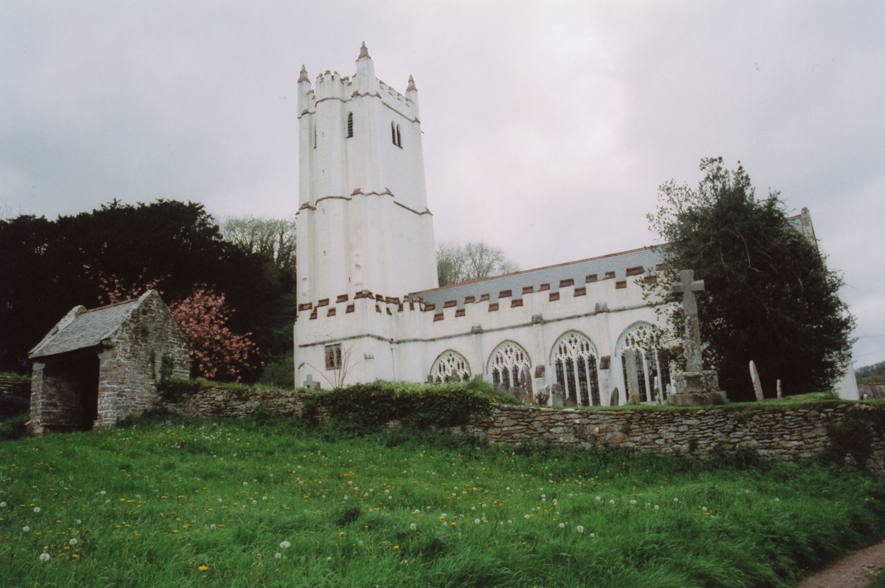 The Holy Trinity Church in Torbryan nr Old Church House Inn- May 2005